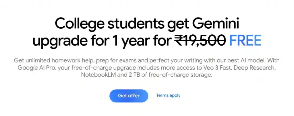 Google Gemini Education Plan